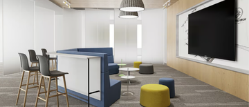 MODO POD - 3 seater high-back fabric sofa with writing board by grado design - view 3